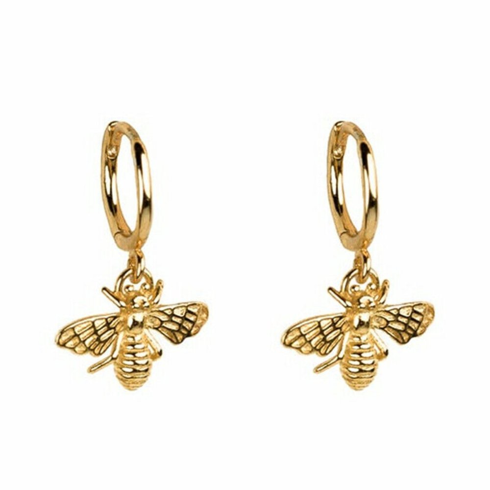 New Bee Gold Stud Earrings - Picture 2 of 4